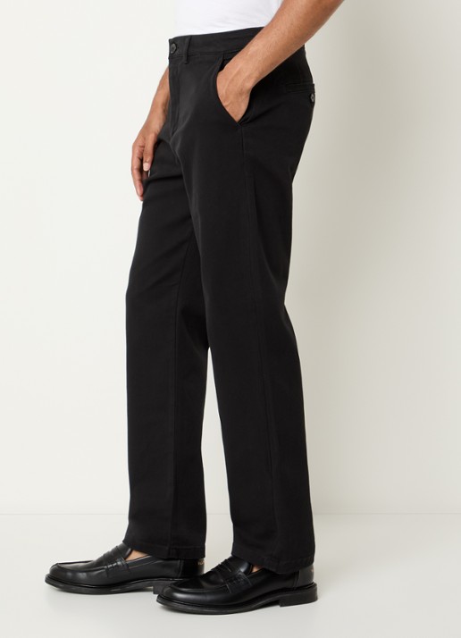 Selected Miles straight leg chino met steekzakken - detail 2 zwart