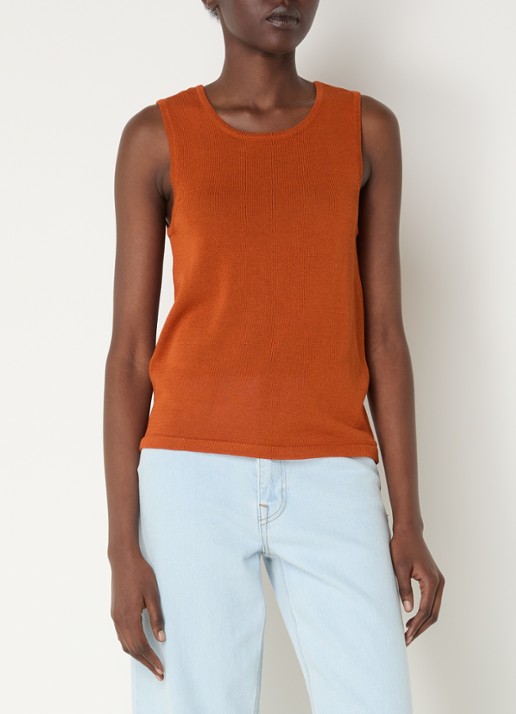 Selected Moon fijngebreide mouwloze top