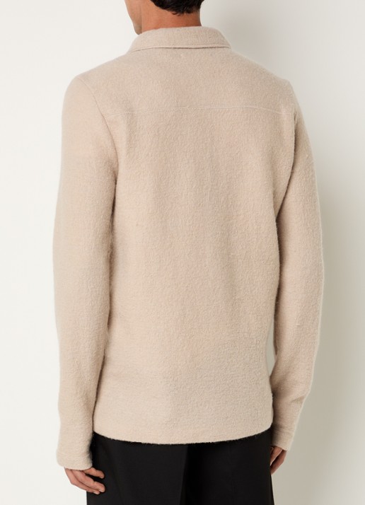 Selected Nealy overshirt van wol - achterkant 4 beige