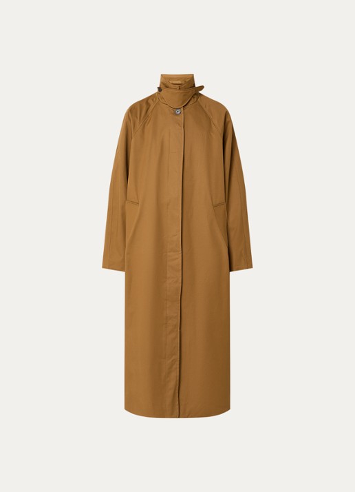 Selected Rayne trenchcoat met steekzakken - voorkant camel