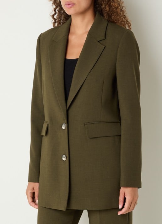 Selected Rita oversized blazer met klepzakken en schoudervulling