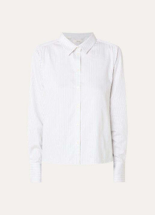 Selected Romie blouse met streepprint - voorkant wit