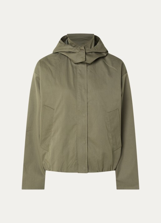Selected Shiloh jack met afneembare capuchon - voorkant 3 mosgroen