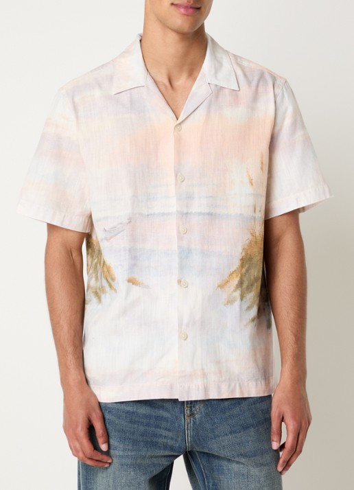Selected Sunset comfort fit overhemd met print