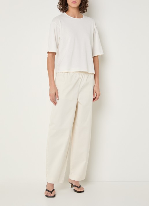Selected Toleda T-shirt met ronde hals - voorkant 4 wit