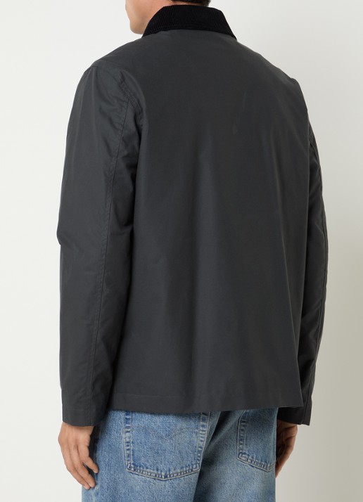 Selected Walter trenchcoat met steekzakken - achterkant 4 antraciet