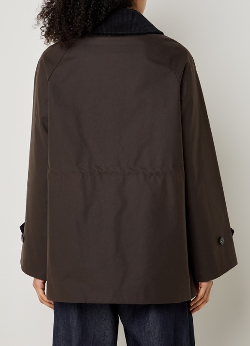 Selected Wilma jack met details van corduroy - achterkant 2 donkerbruin