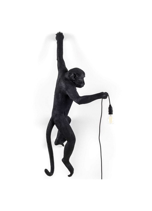 Seletti Monkey Hanging links wandlamp buiten 37 x 20 x 75 cm - voorkant zwart