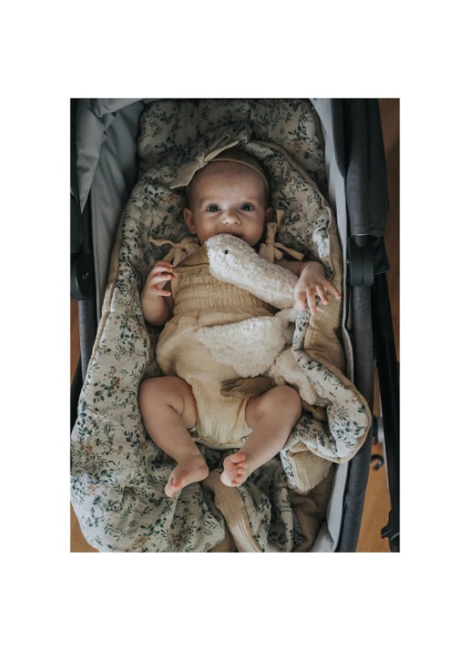 Senger Naturwelt Cuddly animal Goose small knuffel met warmtekussen 37 cm - detail gebroken wit
