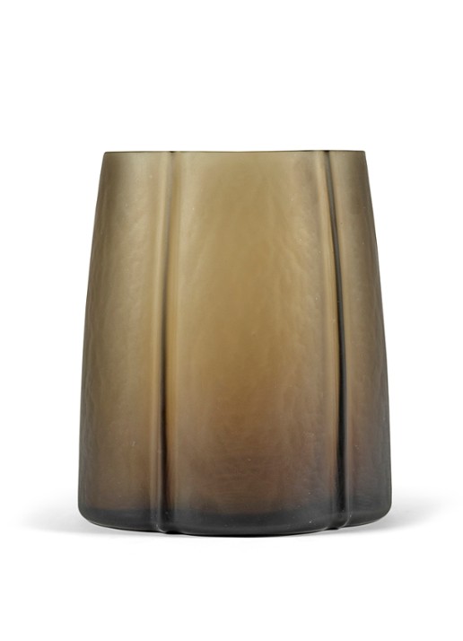 Serax 04 Gevormde vaas van mondgeblazen glas 22.5 cm - achterkant 3 bruin