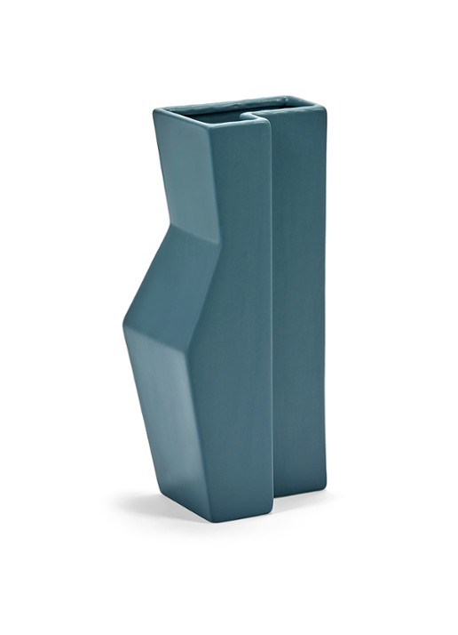 Serax °1 vaas van keramiek 38 cm  - voorkant 3 blauw