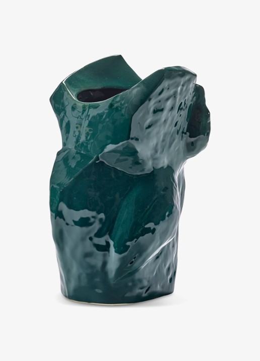 Serax After Midnight Uil vaas L 30 cm - voorkant 4 donkergroen