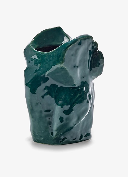 Serax After Midnight Uil vaas XS 12 cm - voorkant 2 donkergroen