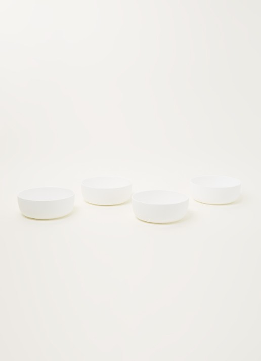 Serax Base kom M 16 cm set van 4 - voorkant 3 wit