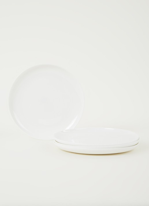 Serax Base ontbijtbord 16 cm set van 4  - voorkant 3 wit
