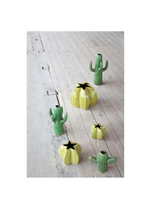Serax Cactus vaas 20 cm - voorkant 2 groen