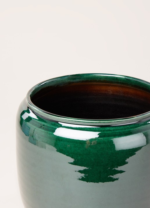 Serax Costa S bloempot voor binnen Ø18,5 cm - detail 3 donkergroen