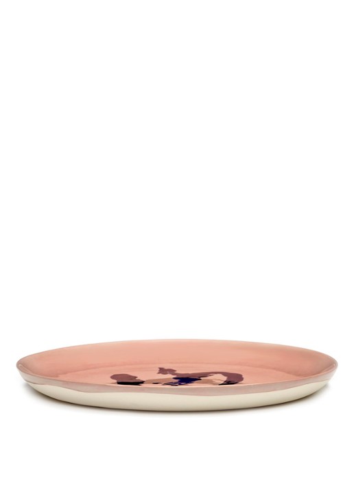 Serax FEAST Delicious Pink Paprika M dinerbord 22,5 cm - detail roze