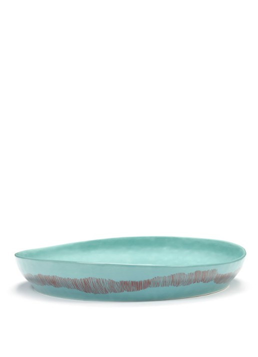 Serax Feast serveerschaal 35 cm - detail turquoise