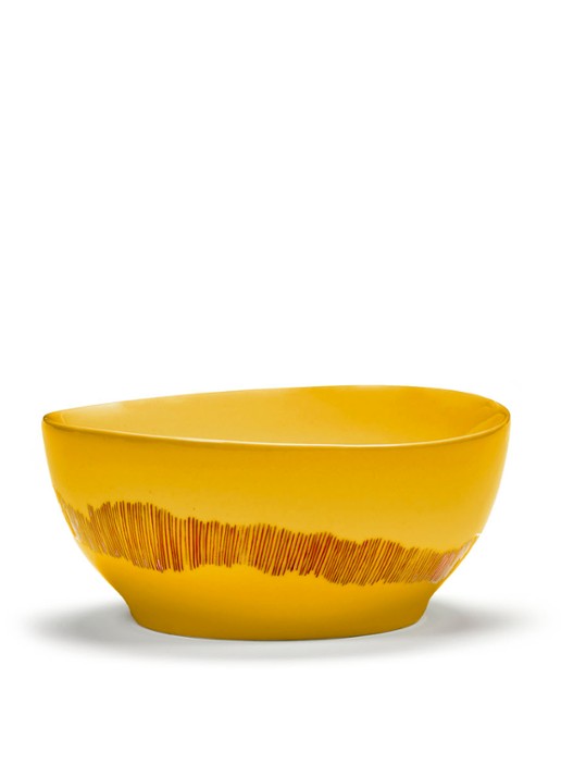 Serax FEAST Sunny Yellow Swirl-Stripes S kom 16 cm