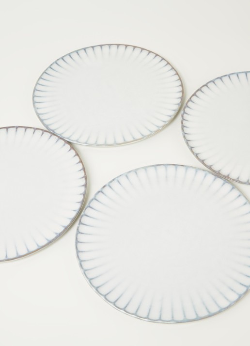 Serax Inku dinerbord 27 cm set van 4 - detail wit