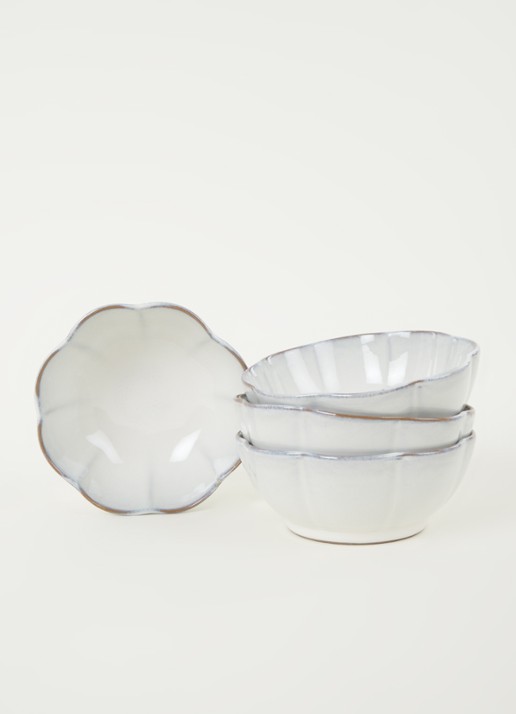 Serax Inku kom 15 cm set van 4  - voorkant 2 wit
