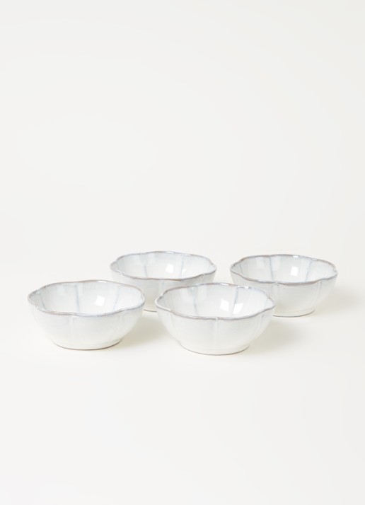 Serax Inku L kom 13 cm set van 4 - voorkant 3 wit