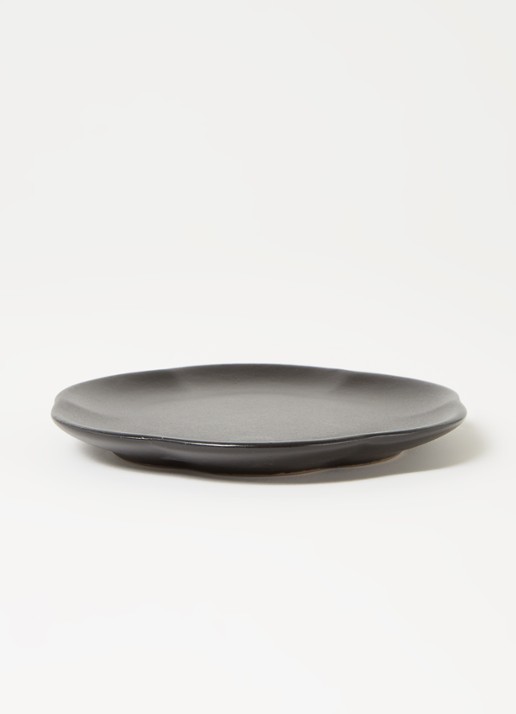 Serax Inku M gebaksbordje 14 cm set van 4 - voorkant 3 zwart