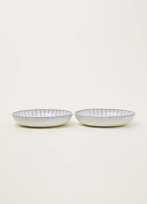 Serax Inku serveerschaal 23 cm set van 2 - voorkant 3 wit