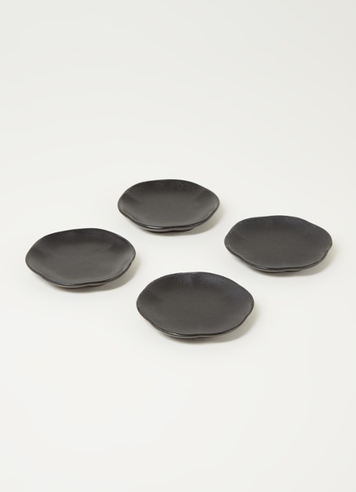 Serax Inku theetipje 9 cm set van 4 - voorkant 3 zwart