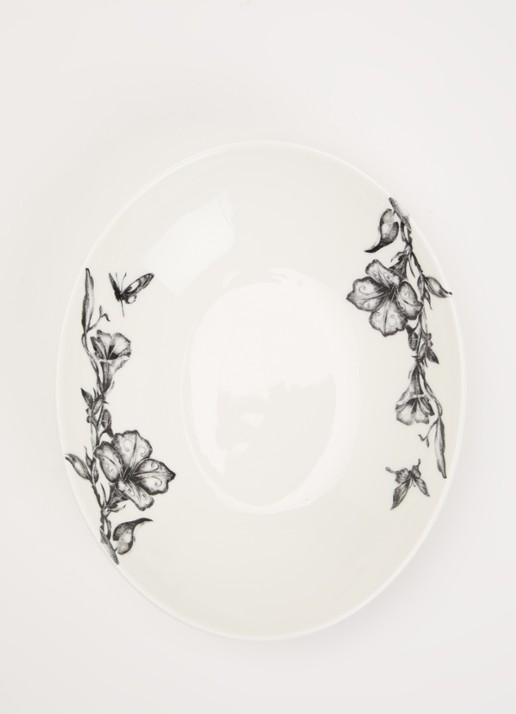 Serax Magical Blossom M serveerschaal 23 cm - voorkant 2 wit