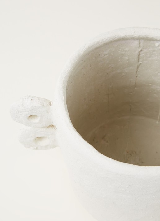 Serax Marie Papier Marche M bloempot 18 cm - detail wit