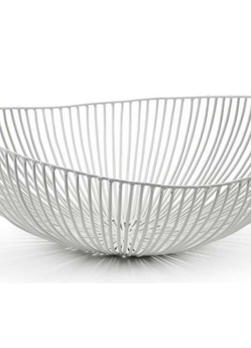 Serax Metal sculptures by Antonino Sciortino fruitschaal ovaal Ø33 cm - voorkant wit