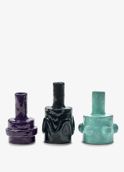 Serax Molly vaas 10 cm set van 3 - voorkant 2 multicolor