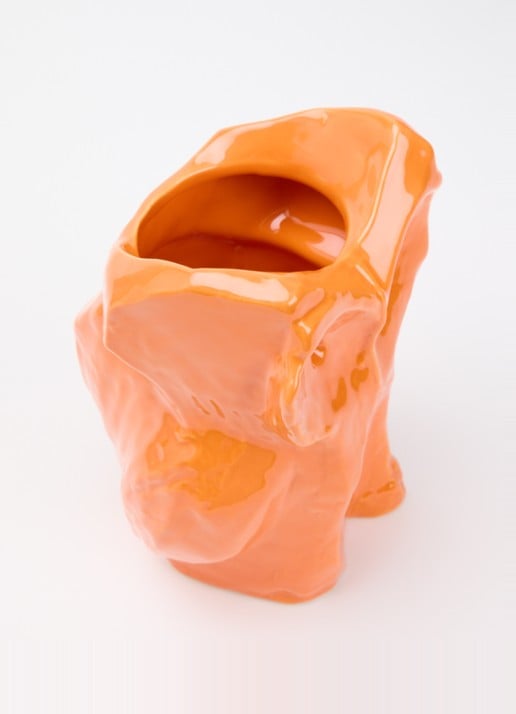 Serax Owl vaas S 23 cm - voorkant 2 oranje