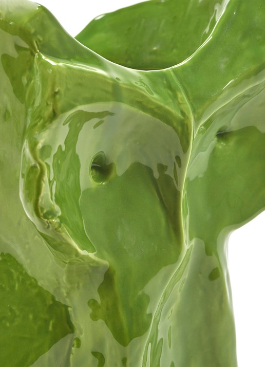 Serax Owl vaas van aardewerk S  - detail 4 groen