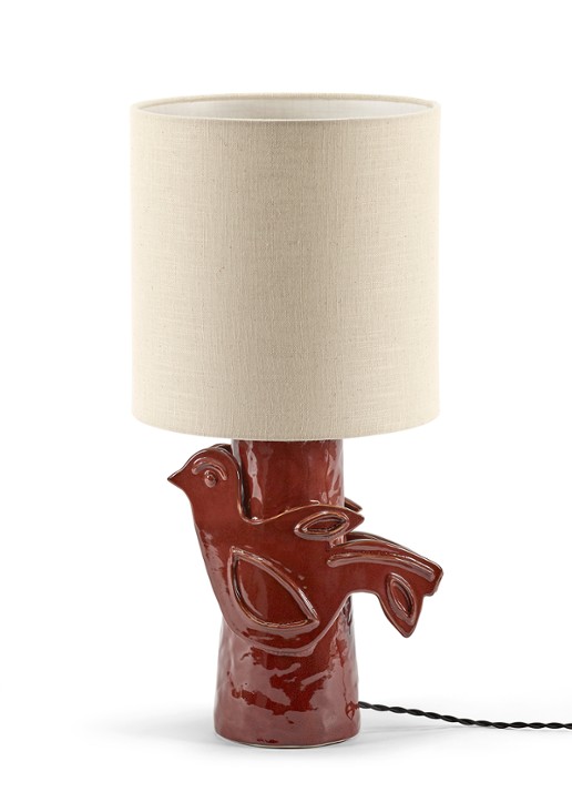 Serax Paloma tafellamp Ø 25 cm - voorkant 4 donkerrood