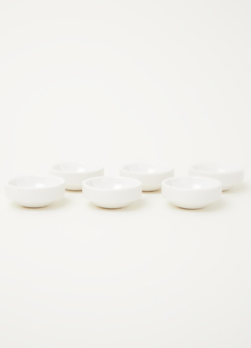 Serax Passe-partout dipschaal 6 cm set van 6  - voorkant 3 wit