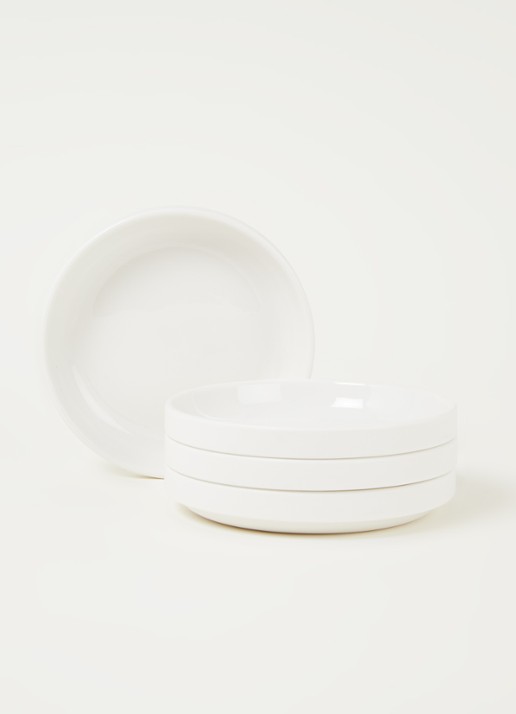 Serax Passe-Partout gebaksbordje 14 cm set van 4 - voorkant 2 wit