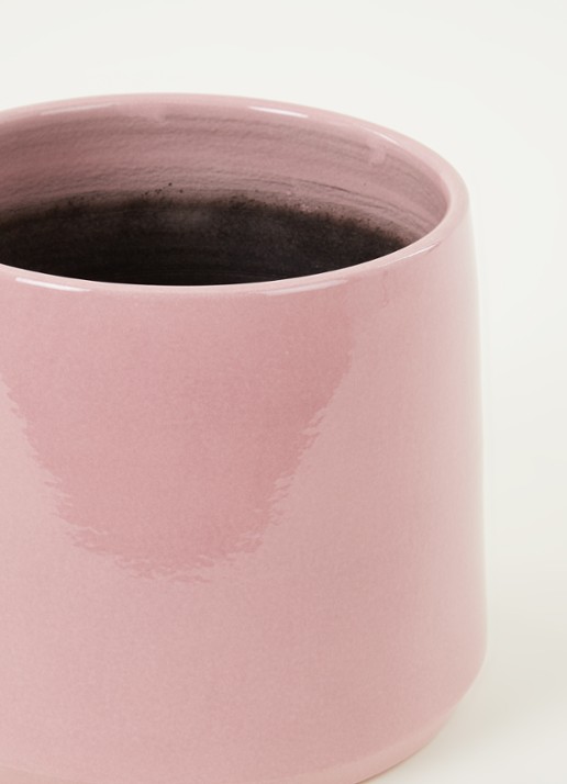 Serax Pot Cone bloempot van keramiek voor binnen Ø25 cm - detail roze