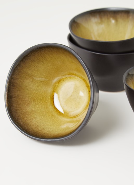 Serax Pure dipschaal 7,5 cm set van 4 - detail geel