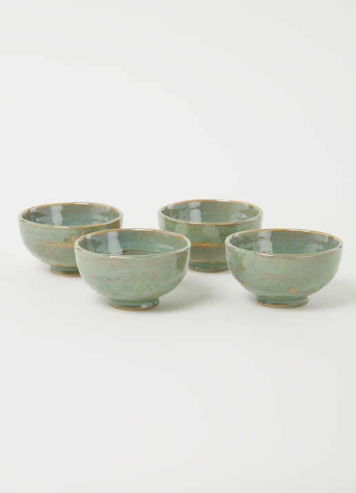 Serax Pure kom 10 cm set van 4 - voorkant 2 zeegroen