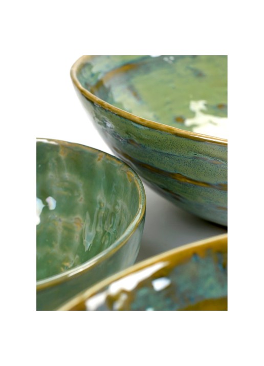 Serax Pure serveerkom L 32 cm  - voorkant 4 zeegroen