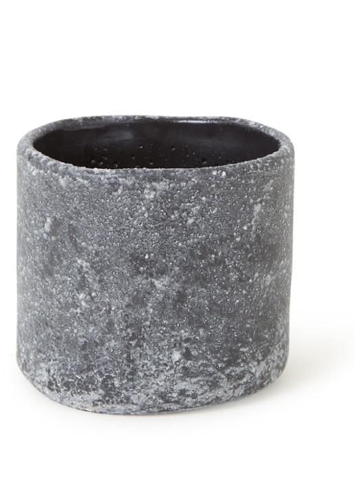 Serax Sierpot L van aardewerk voor binnen Ø17 cm - voorkant donkergrijs