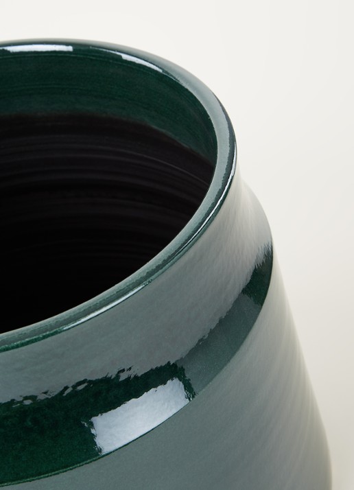 Serax Sierpot L van keramiek voor binnen Ø36 cm - detail donkergroen