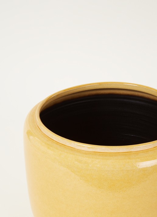 Serax Sierpot XL van aardewerk voor binnen Ø37 cm - voorkant 2 geel