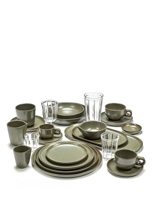 Serax Surface dinerbord 27 cm - voorkant 2 legergroen