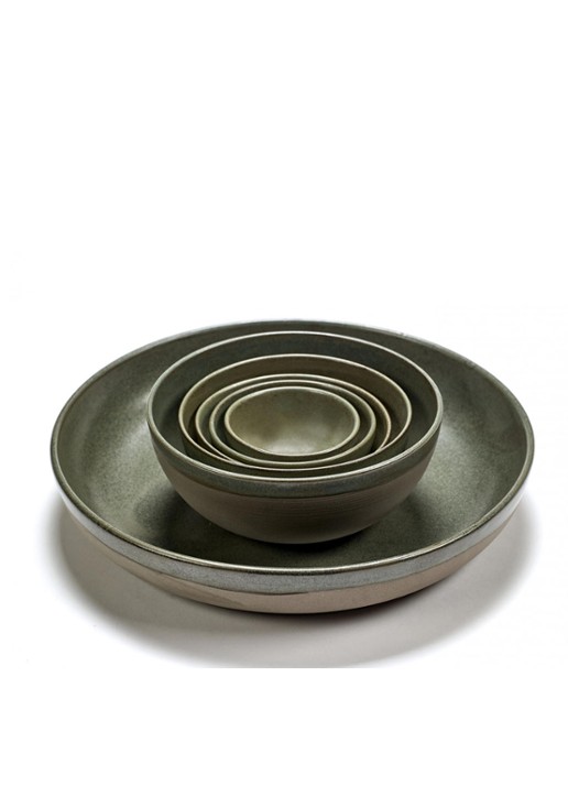 Serax Surface kom 15 cm - detail legergroen