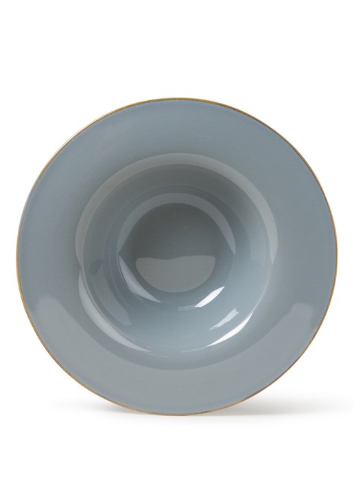 Serax Terres de Rêves diep bord 21,5 cm  - voorkant blauwgrijs