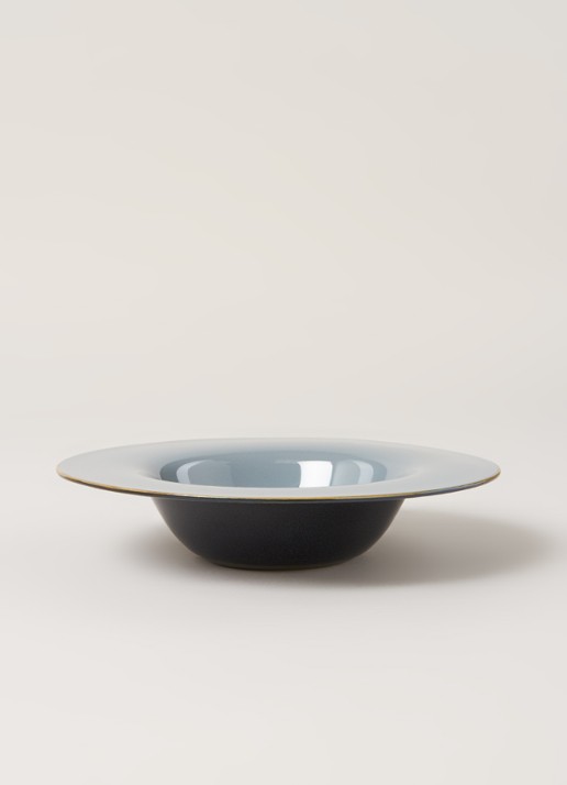 Serax Terres de Rêves diep bord 21,5 cm  - voorkant 2 blauwgrijs